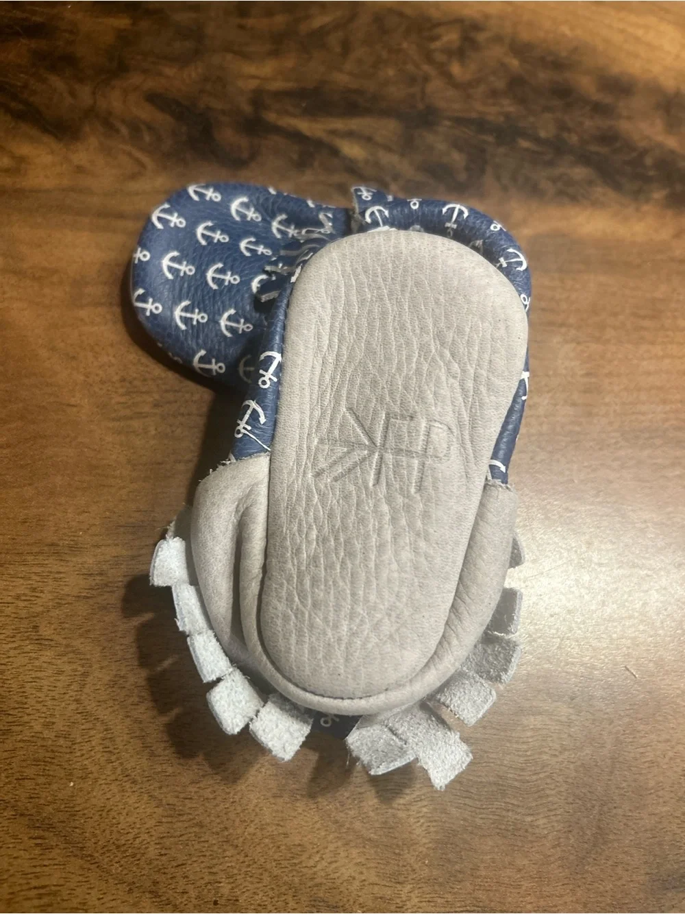 Freshly Picked Nautical Leather Moccasin Baby Shoes